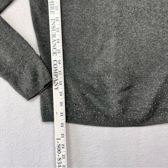 Duemila Sweater Top Womens M Silk Cashmere Front Back V-neck Long Sleeve - Picture 5 of 9